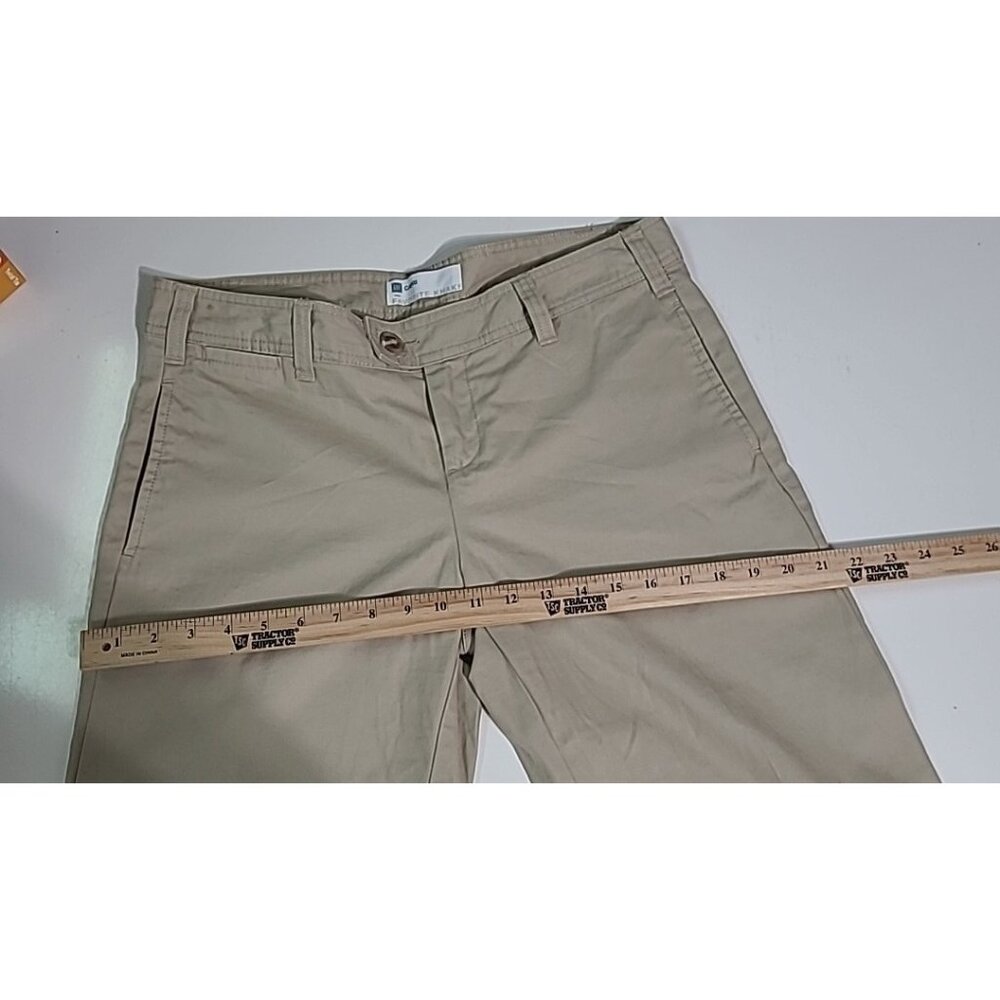 Gap Favorite Khaki Capri Women’s Sz 10 Flat Front Tan Pockets Capri Pants - Picture 8 of 11